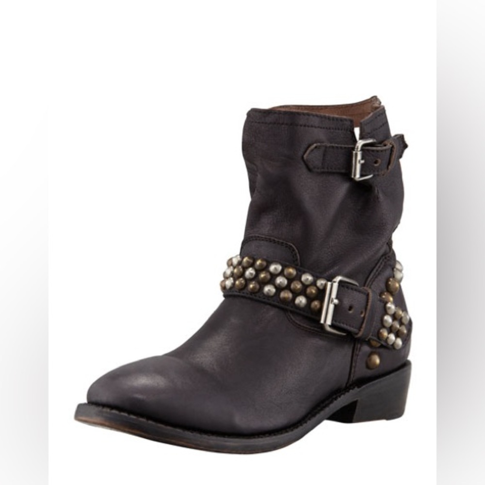 ASH Vicious Studded Leather Motorcycle Boots Size 36.5